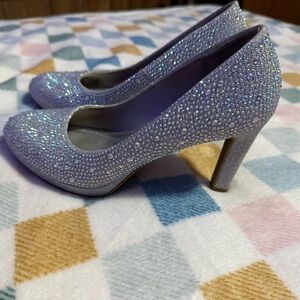 Sparkling Silver Rhinestone Heels